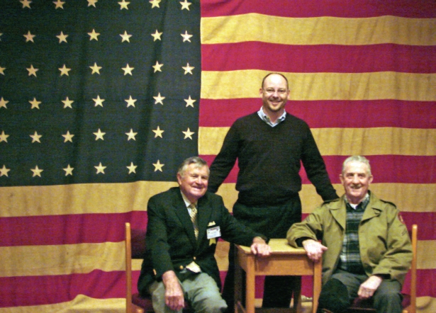 Captain Tom Tokartz (Air Force), Norman Way (Puritan Cleaners), and Sgt. Ralph Phillips (Marines)